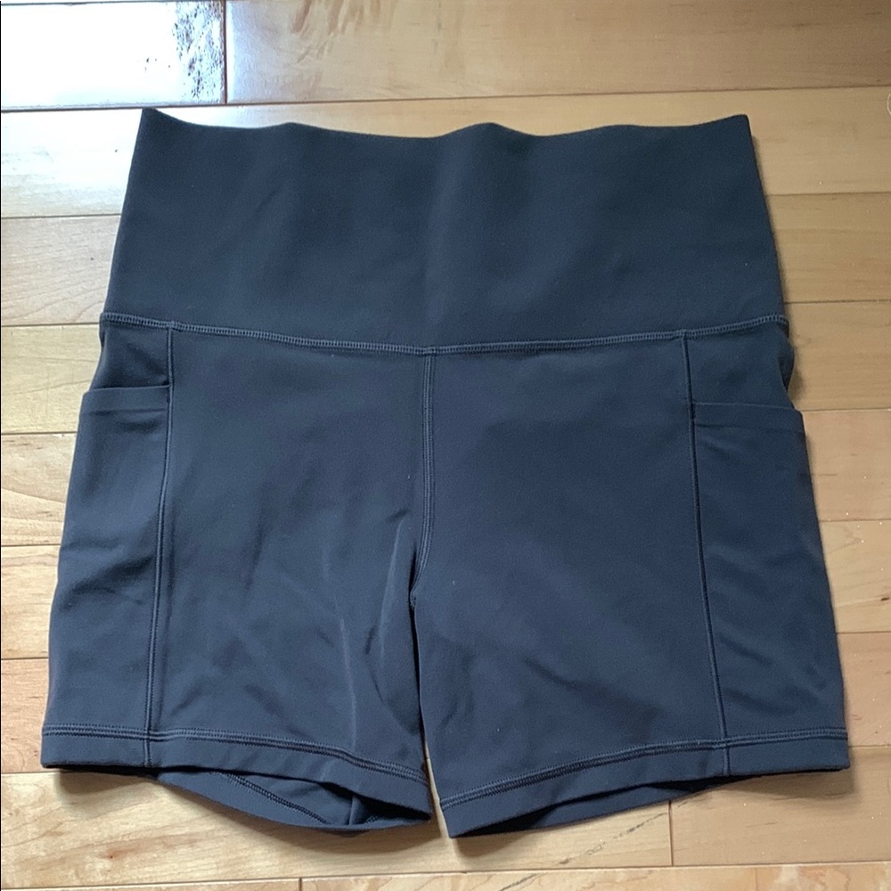 Athleta Brown Bike Shorts High-Waisted Stretch